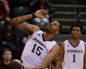 Sophomore LaDarien Griffin scored a career high 11 points off the bench. (Photo courtesy of St. Bonaventure Athletics)