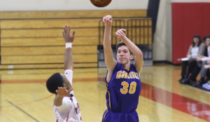 Irondequoit's Zach Stenglein netted a career-high 34 in the Eagles season-opening victory at Wilson.(Photo:Ron Kalasinskas)