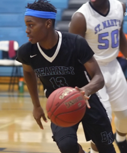 Shykell Brown scored 14 pints in Bishop Kearney's 65-63 win over Liverpool (III). (Photo: Ron Kalasinkas)