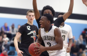 Ty-Meek Mackie scored seven points as Leadership Academy grabbed a double-digit lead in the first half. (Photo: Ron Kalasinkas)