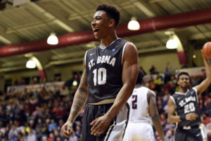 Jaylen Adams (10) connected on four of his last five shots including the eventual game winner with 41 seconds remaining to lead St. Bonaventure past Siena, 81-74. (Photo: Derik Hamilton-USA TODAY Sports)