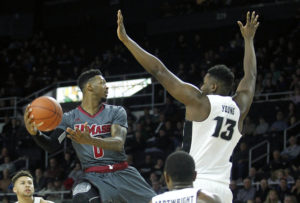 Donte Clark (0) led the Minutemen to their comeback with 22 points on 9-of-14 shooting to go with six assists, four rebounds and a pair of blocks (Photo: Stew Milne-USA TODAY Sports)