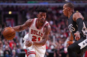 Jimmy Butler (21) scored 40 points including nine in the last two and half minutes. (Photo: Mike DiNovo-USA TODAY Sports)