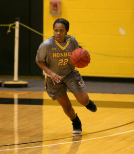 Torrie Cash scored 15 points and collected five assists. (Photo courtesy of Monroe CC Athletics)