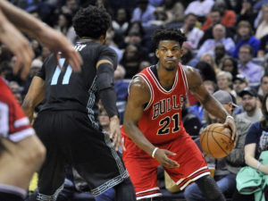 Jimmy Butler (21) finished with 16 points, eight rebounds, six assists, and three steals. (Photo: Justin Ford-USA TODAY Sports)