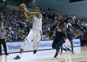 Trevon Bluiett (5) finished with a game-high 24 points on 7-of-15 shooting from the floor including three of five behind the arc. (Photo: Frank Victores-USA TODAY Sports)