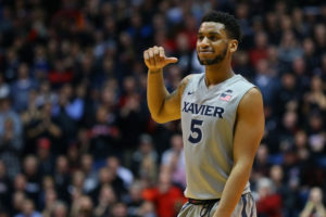 Trevon Bluiett (5) Bluiett averaged 30.5 points, 7.0 rebounds, 1.0 assists and 1.0 steals in Xavier’s two games this past week, while shooting 70.4 percent (19-of-27) from the field, including 70.6 percent (12-of-17) from 3-point range. (Photo: Aaron Doster-USA TODAY Sports)