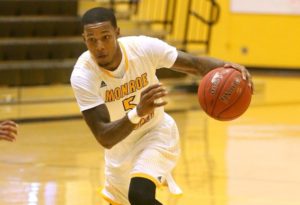 Omar Wiliams scored nine points and handed out four assists in the win. (Photo courtesy of Monroe CC Athletics)