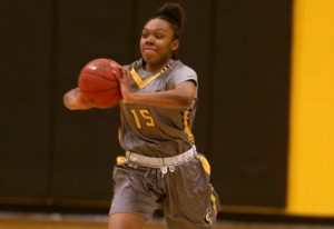 Sierra Green (15) scored 16 points on 5-of-6 shooting from the floor including 4-of-5 from behind the arc. (Photo courtesy of Monroe CC Athletics)