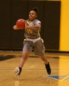 Sierra Green finished with game highs of 19 points and seven rebounds. (Photo courtesy of Monroe CC Athletics)