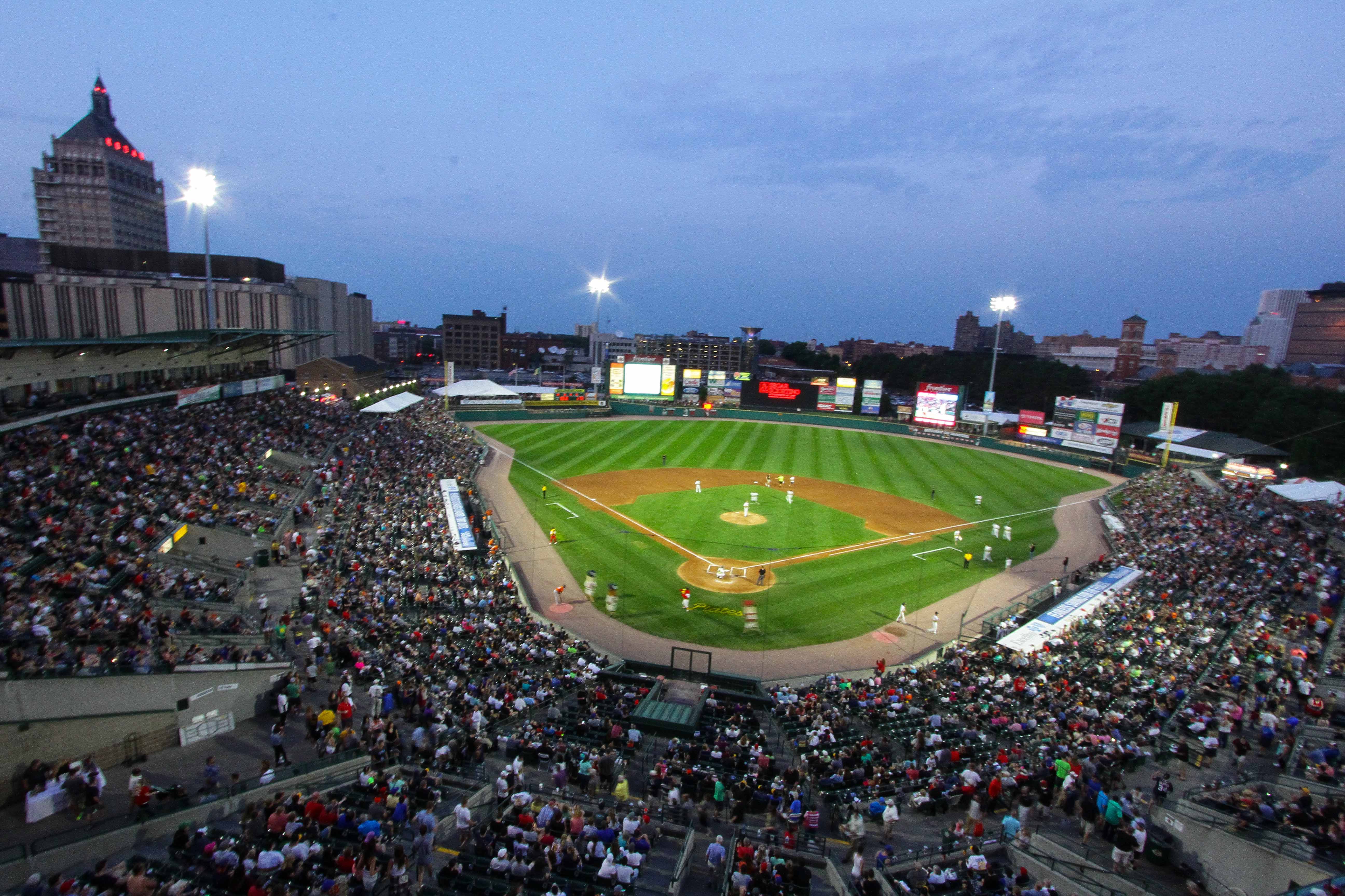 Any love for MiLB stadiums here? Frontier Field, home of the Twins AAA team Rochester  Red Wings : r/baseball