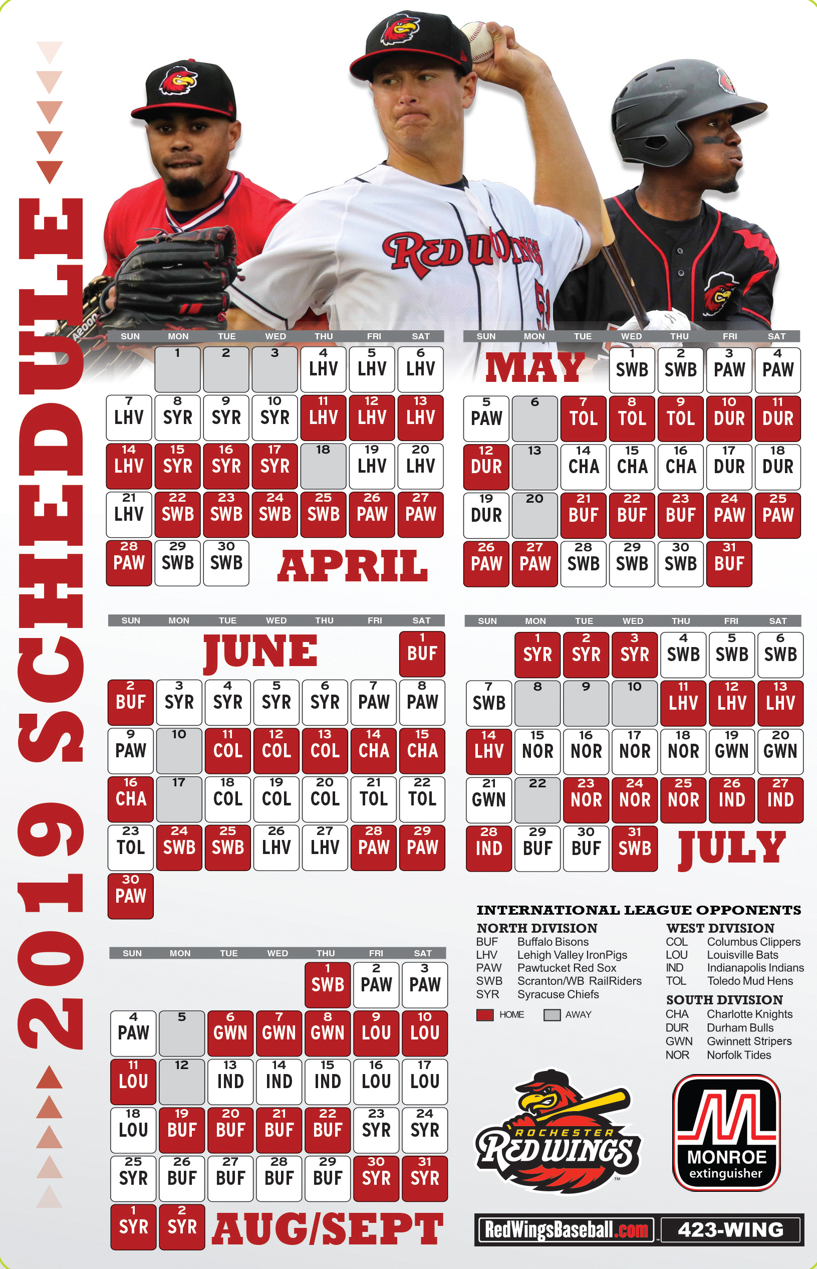 Worcester Red Sox welcome Rochester Red Wings for six-game homestand