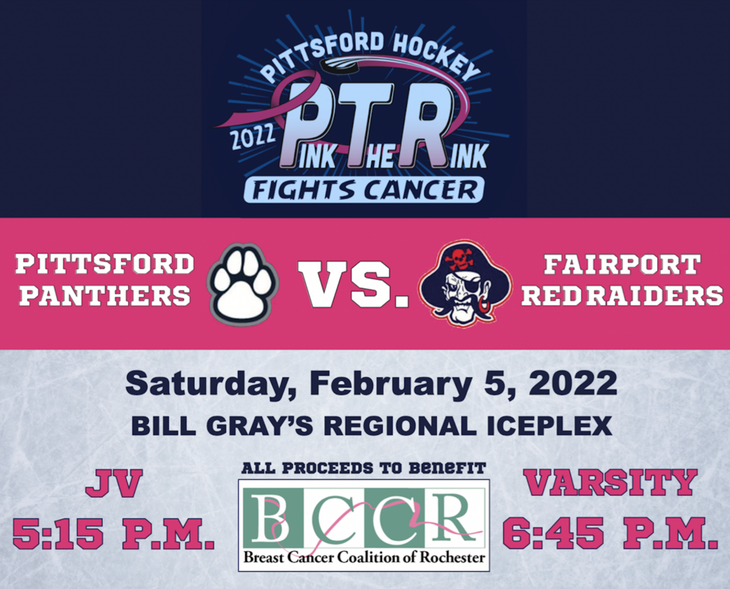 Pittsford to face Fairport in 12th annual "Pink the Rink" night