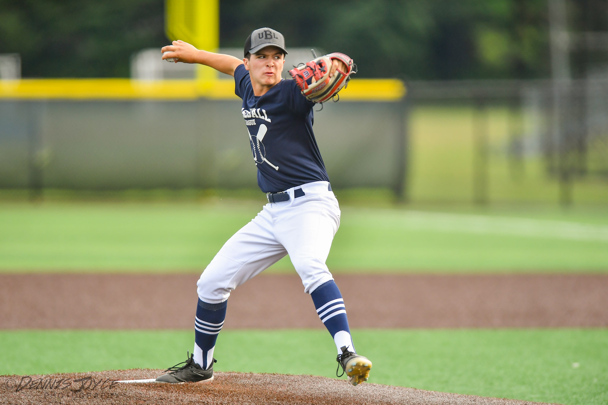 Jacob DiCicco struck out six and hurled a 3-hitter as the Bombers defeated the Bucs, 7-0 in the 2022 Upstate Baseball League (UBL) championship game Monday night at Greece Olympia. (Photo: Dennis JOYCE)