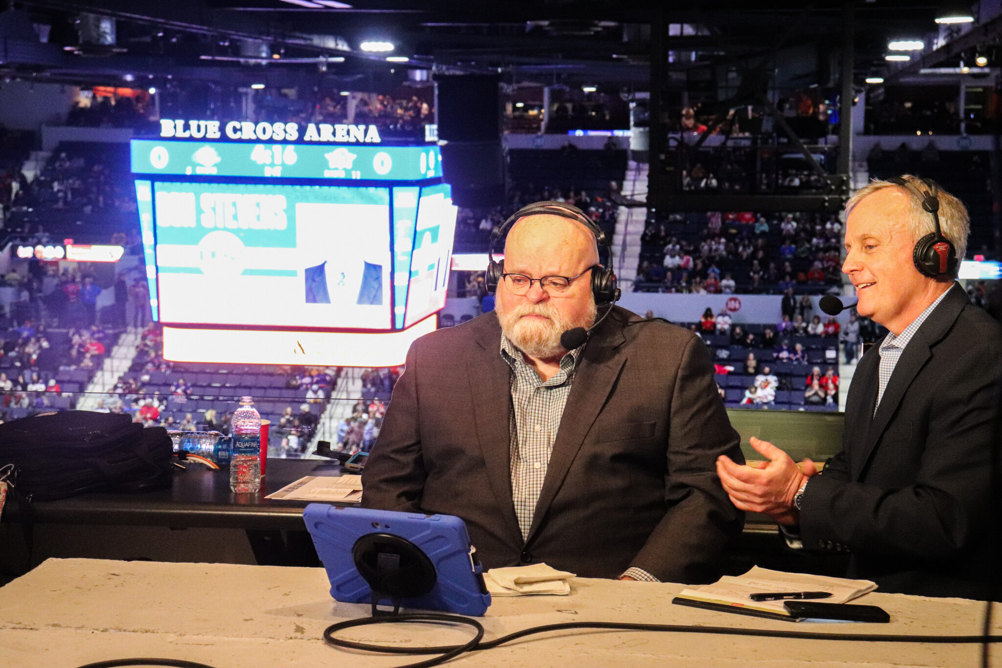 Amerks unveil 'Don Stevens Press Box' at the Blue Cross Arena Pickin' Splinters